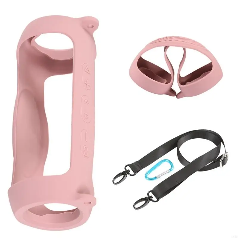 غطاء سيليكون واقعي مع منظمي Carabiner لـ JBLCharge5 HX5E