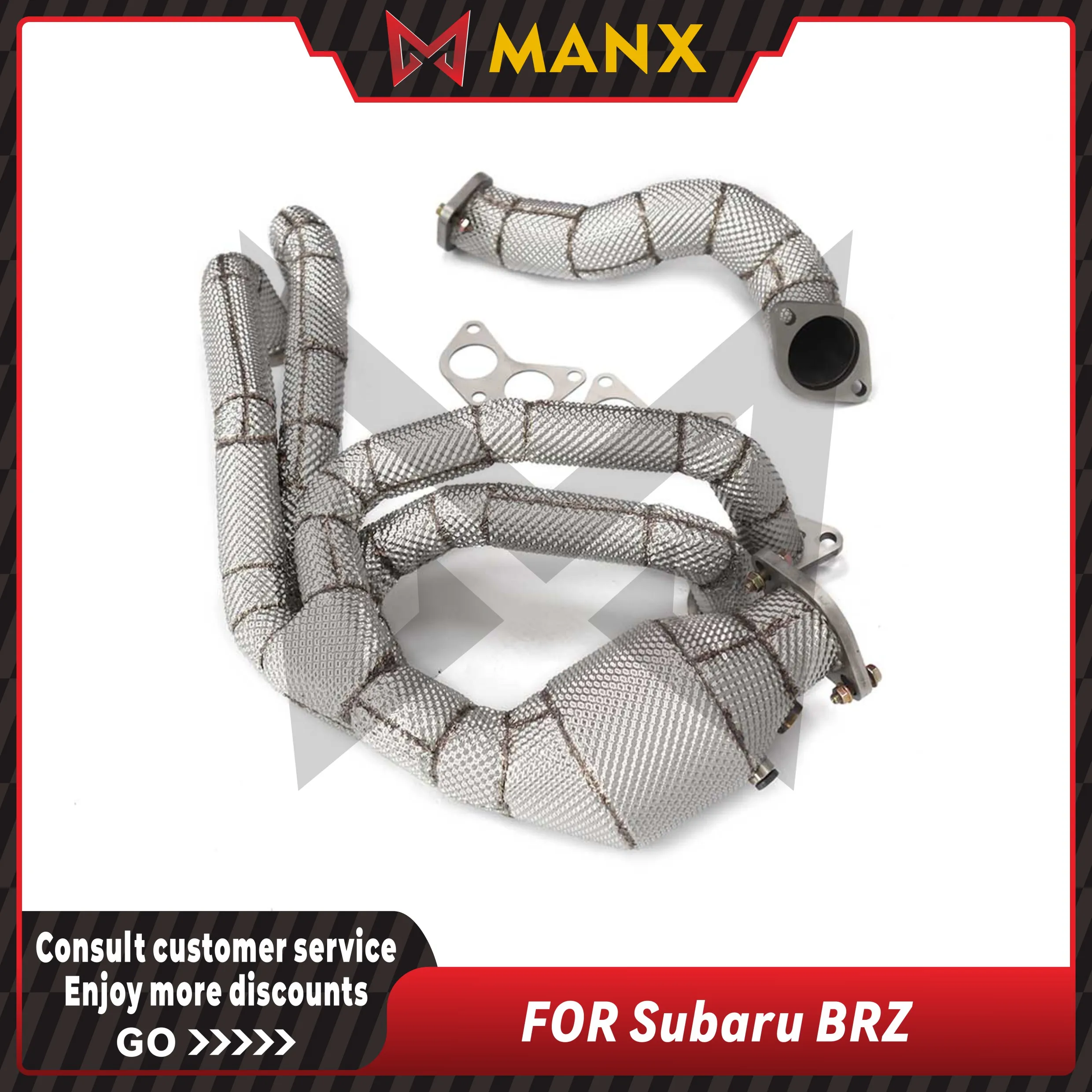 

MANX manifold resonant tube Suitable for Subaru BRZ Stainless steel Performance Exhaust System with heat shield Lossless install