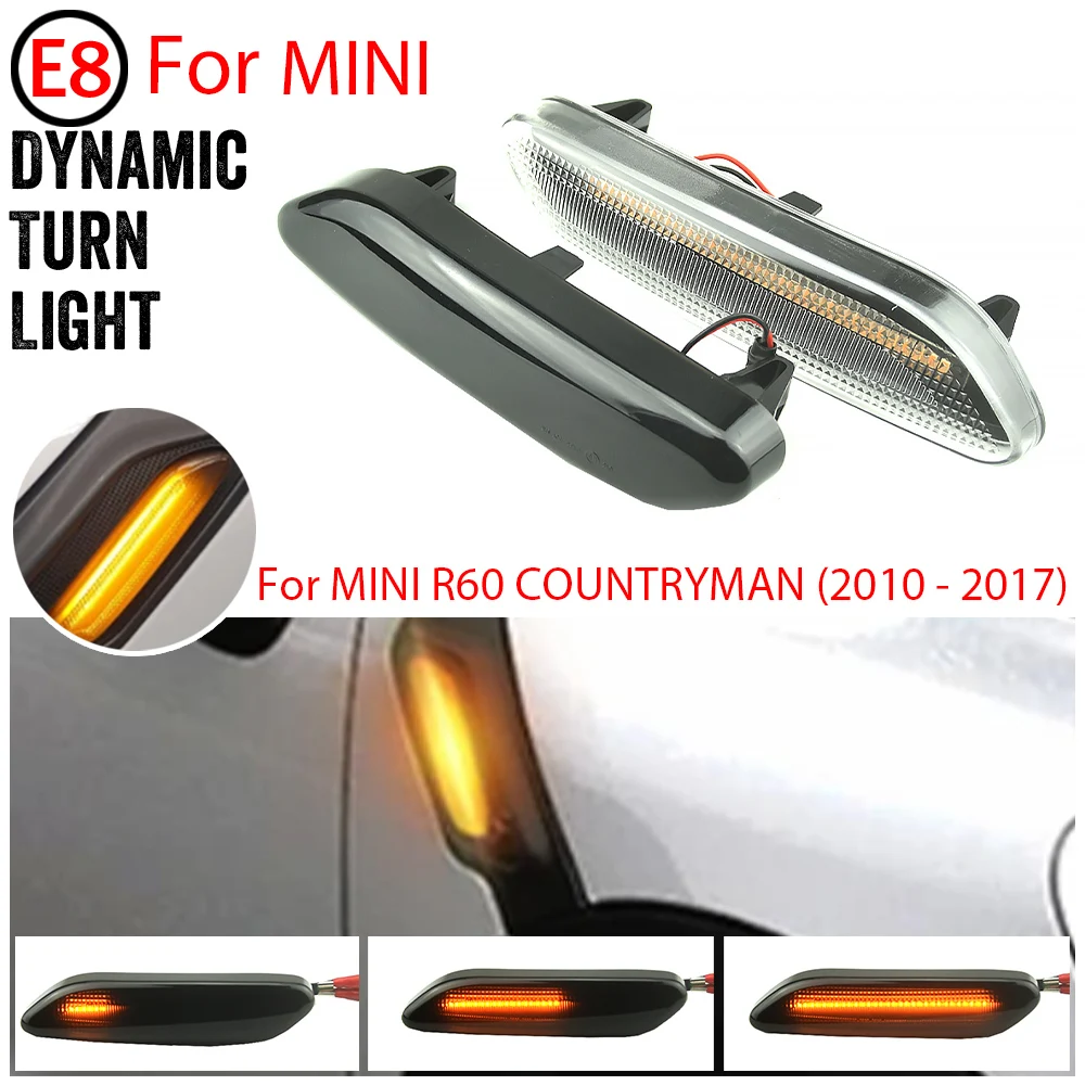 New Side Marker Light For Mini R60 Countryman R61 Paceman 2016 2017 Dynamic Car LED Turn Signal Flowing Lights Indicator Blinker