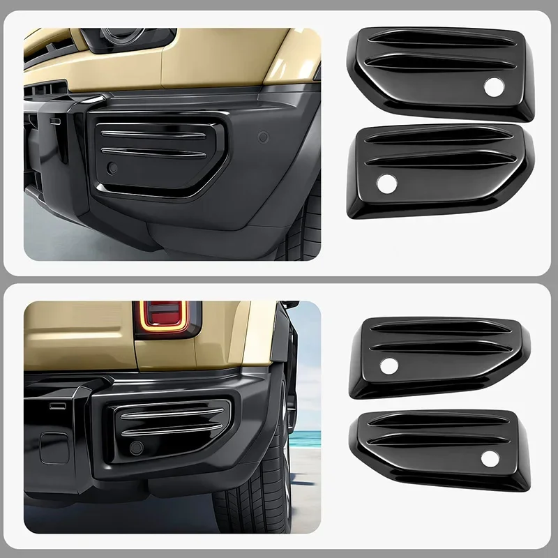 Front Rear Parking Sensor Protective Frame Set For Chery iCar iCaur V27 V 27 2026 Gloss Black decorative Cover Car accessories