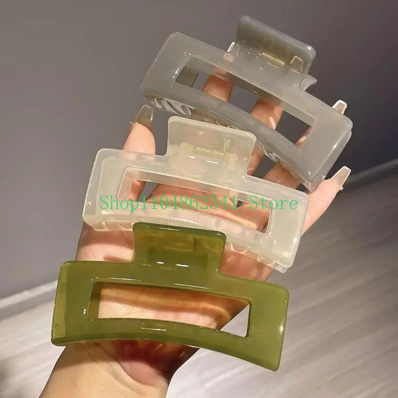 5asd Square Claw Clip for Women Girls 4Inch Large Non-slip Hair Clamps Rectangular Hair Catch Strong Hold Styling Accessories