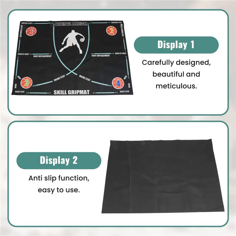 ASWUT-Portable Basketball Footwork Mat Portable Anti-Slip Basketball Training Mat Footwork Footstep Training Pad