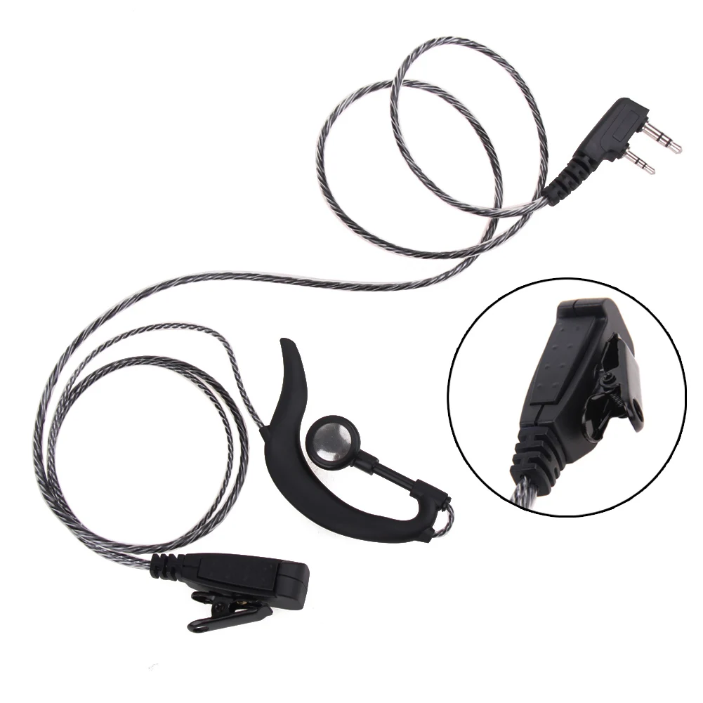 2-контактный наушник-гарнитура с микрофоном PTT K, наушники типа Walkie Talkie, гарнитура, многофункциональные аксессуары для BAOFENG