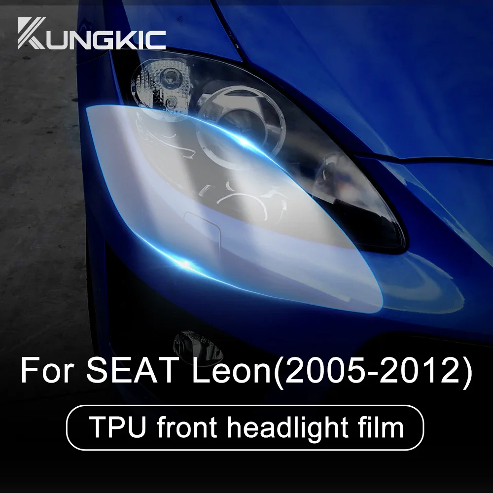 

Защитная пленка для автомобильных фар из ТПУ для Seat Leon MK2 2005 2006 2007 2008 2009 2010 2011 2012, прозрачная наклейка на переднюю фару