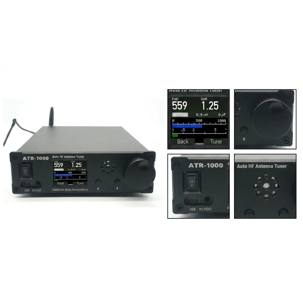 ATR1000 Automatic Antenna Tuner 1000W 1.8-30MHz Shortwave Radio Tuner With WiFi Remote Control And VSWR Meter For HF Antennas