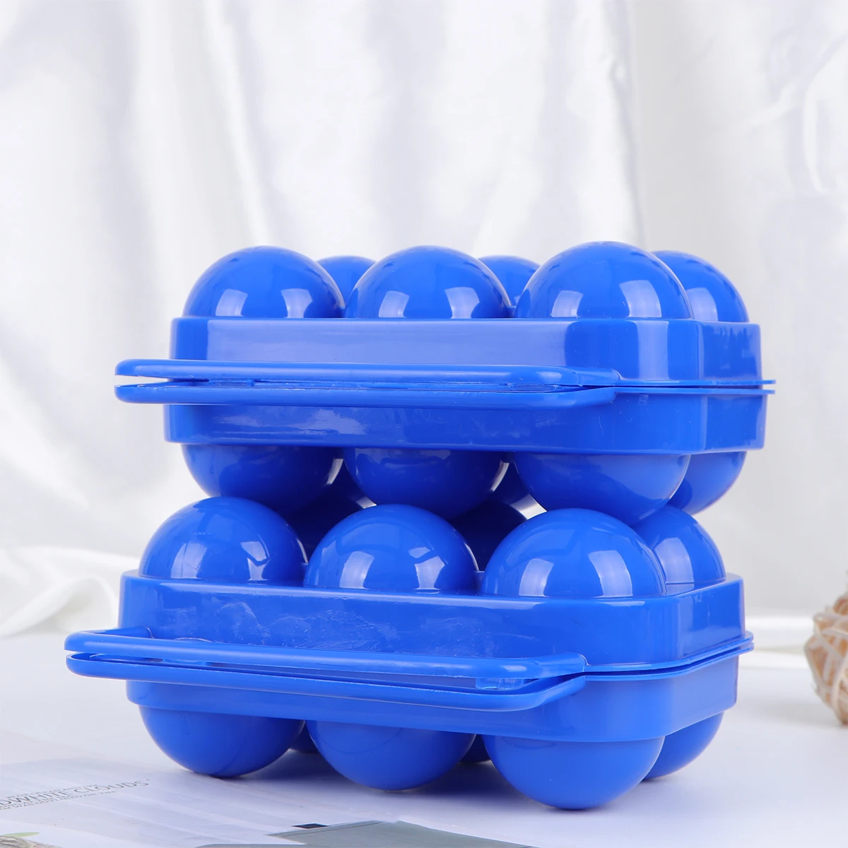 

2pcs Egg Carton Durable PP 6 Eggs Capacity Crush-proof Shockproof Outdoor Camping Picnic Storage Box Container Case Home