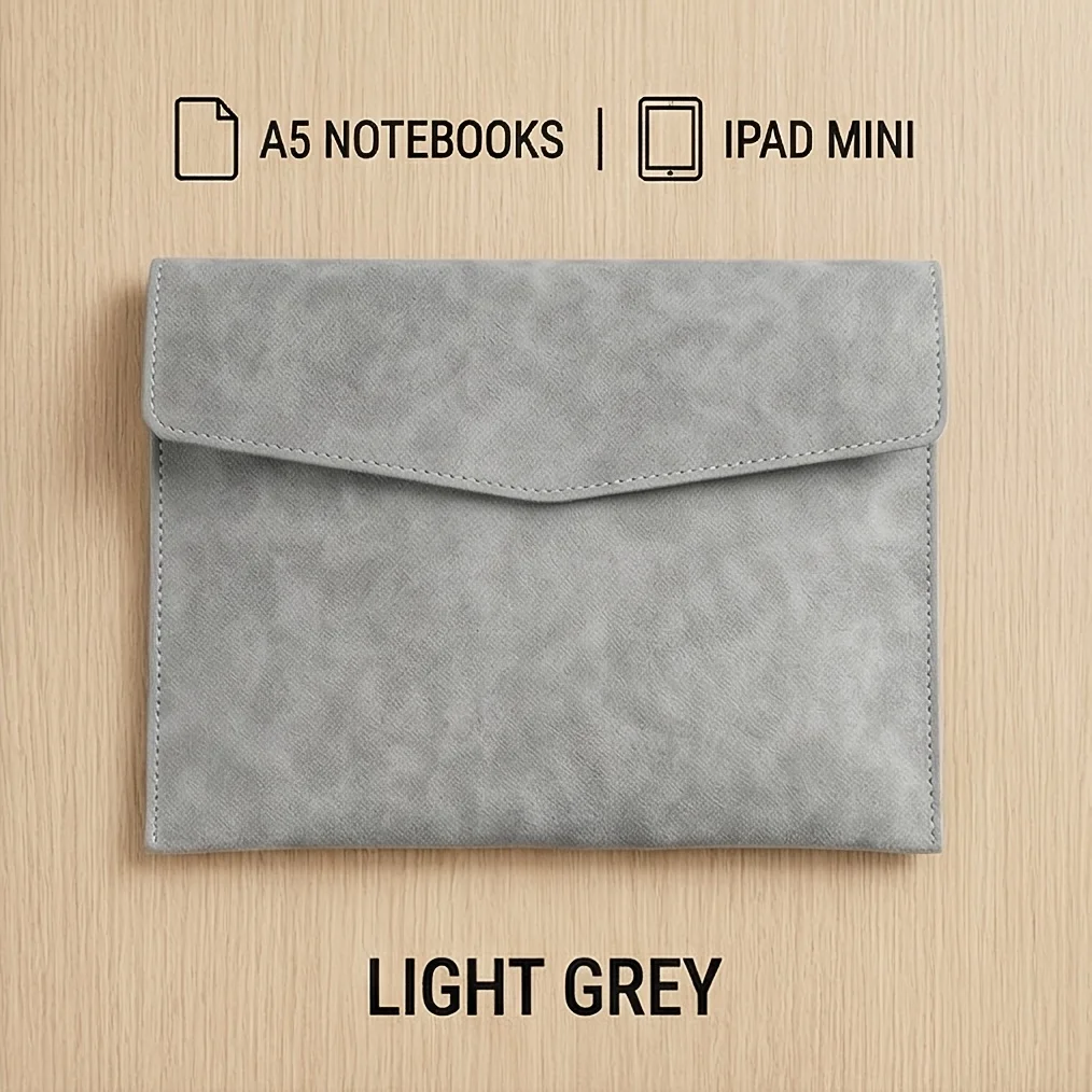 A5 Leather-covered Document Storage Bag Briefcase Simple and Retro Single-layer Thick and Waterproof Large-capacity Business Bag