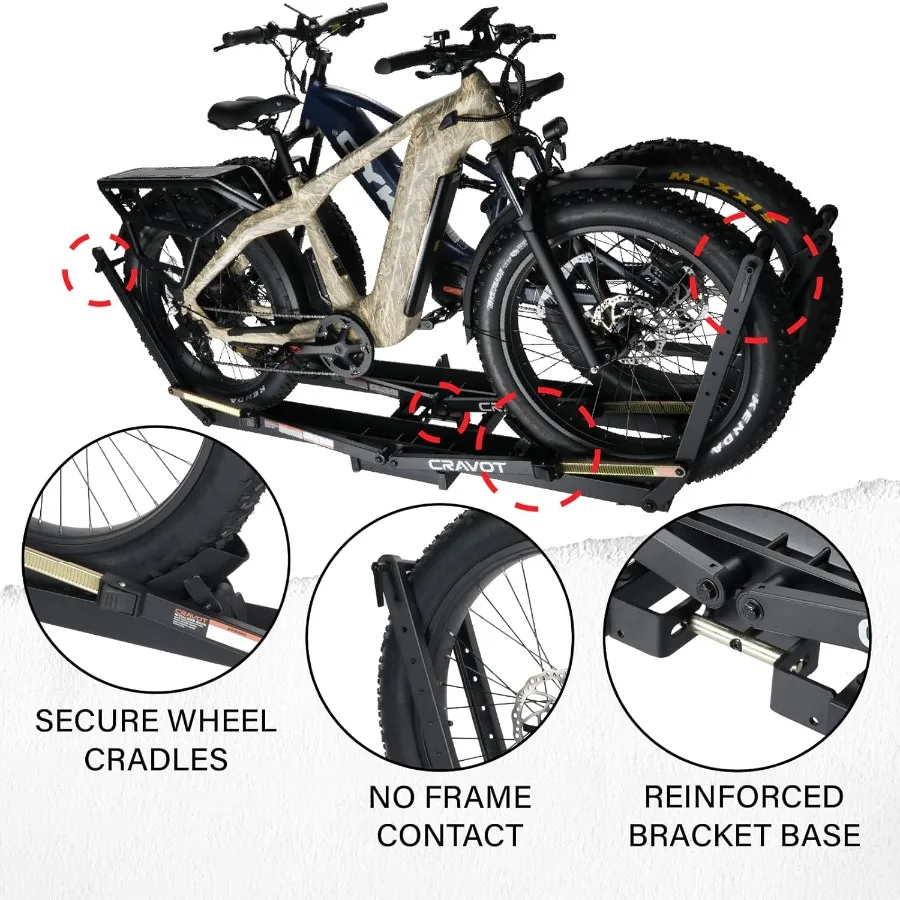 مجموعة توسيع حامل MagRack X1 MAX AddOn Ebike لرافعة 2 بوصة توسيع رف Ebike الفردي إلى سعة الدراجة المزدوجة المتوافقة مع M