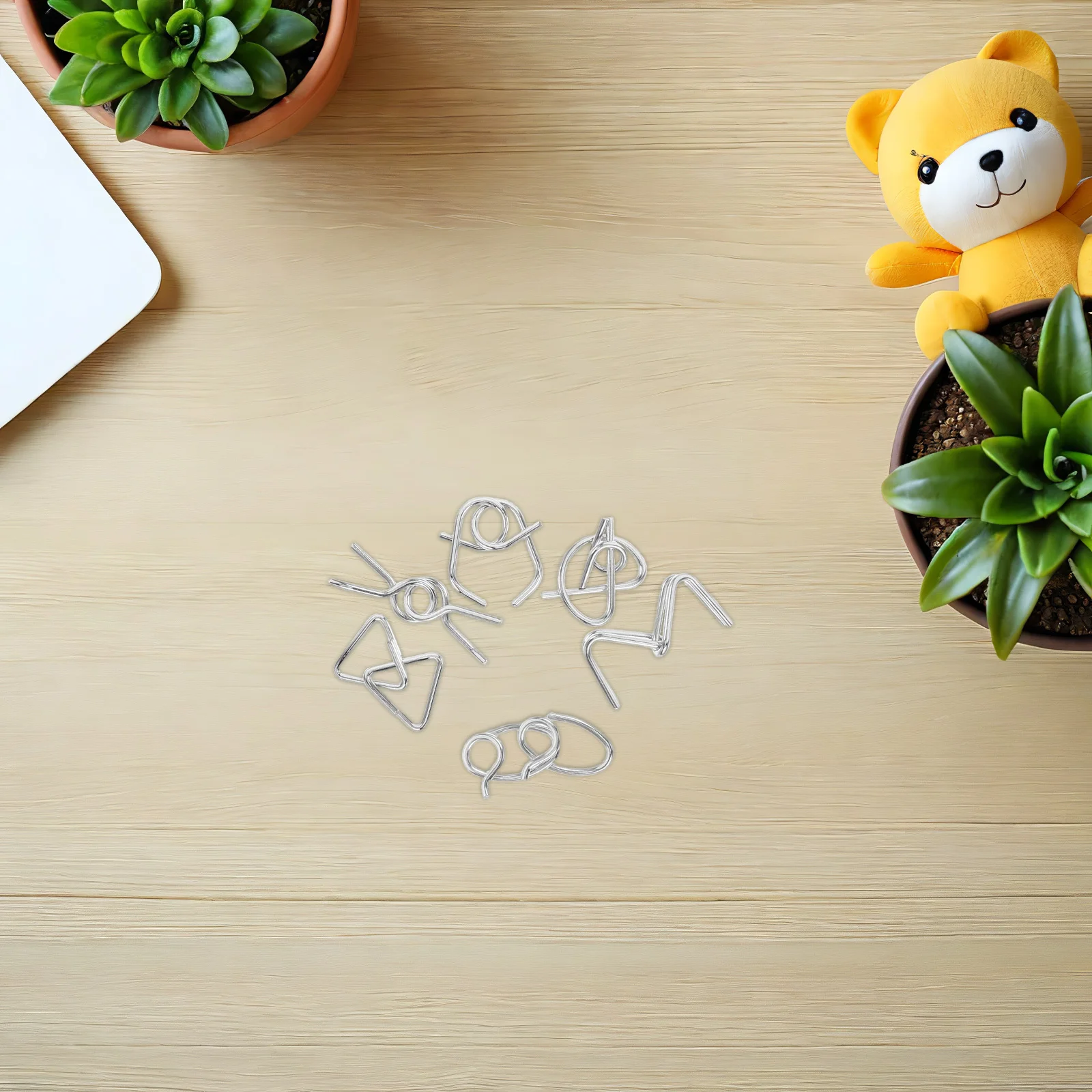 32Pcs Alloy Nine Rings Puzzle Set Brain Teaser Intelligence Game Metal Disentanglement Challenge for Kids Adults Party Favor