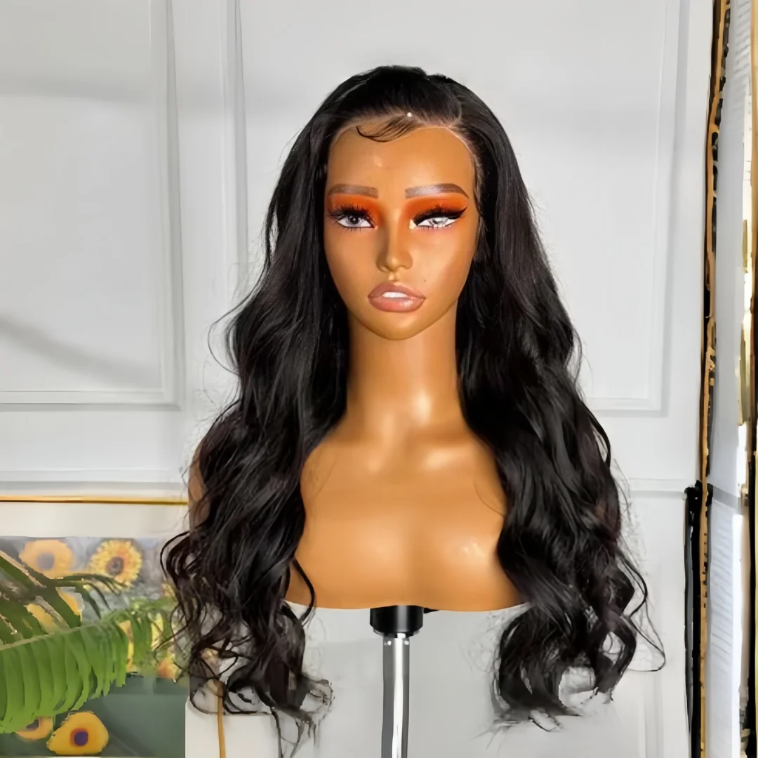 

Black Glueless Body Wave Soft 5x5 Silk Base Jewish Human Hair With BabyHair HD Lace European Hair Preplucked