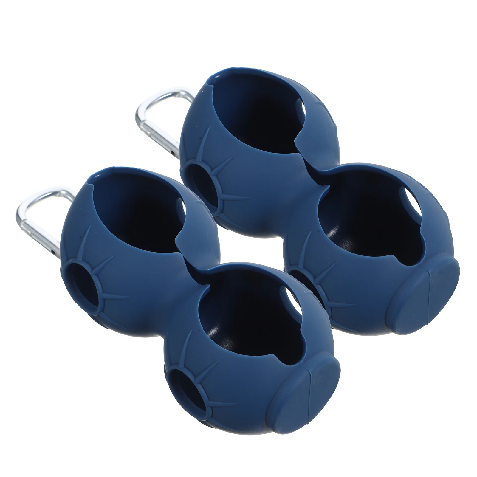 

2 pcs Silicone Holder Carabiner Clips Dual Storage Durable Portable Holds 2 Balls For Golf Bag Pants Keychain Gift Golf Ball