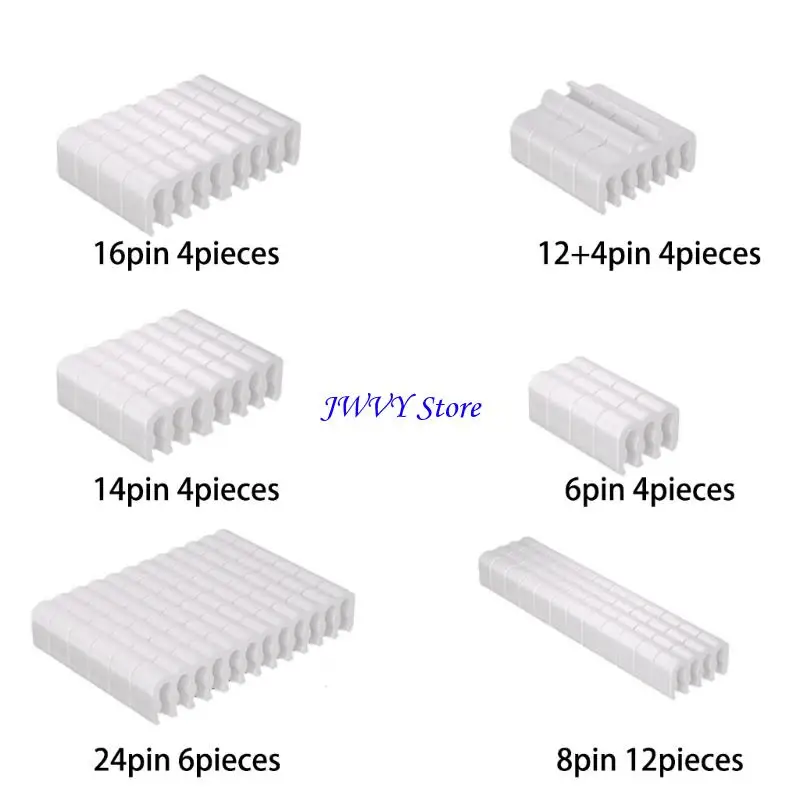 573A PVC Wire Combs Cord Guide For 1.8-2.5mm Sleeved Computer Line Management