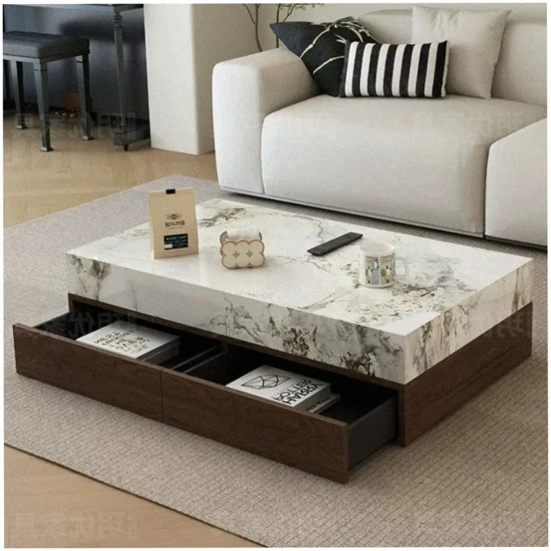 Living Room Modern Coffee Table Decoration Luxury Nordic Aesthetic Coffee Table Storage Minimalist Mesa Auxiliar Home Furniture