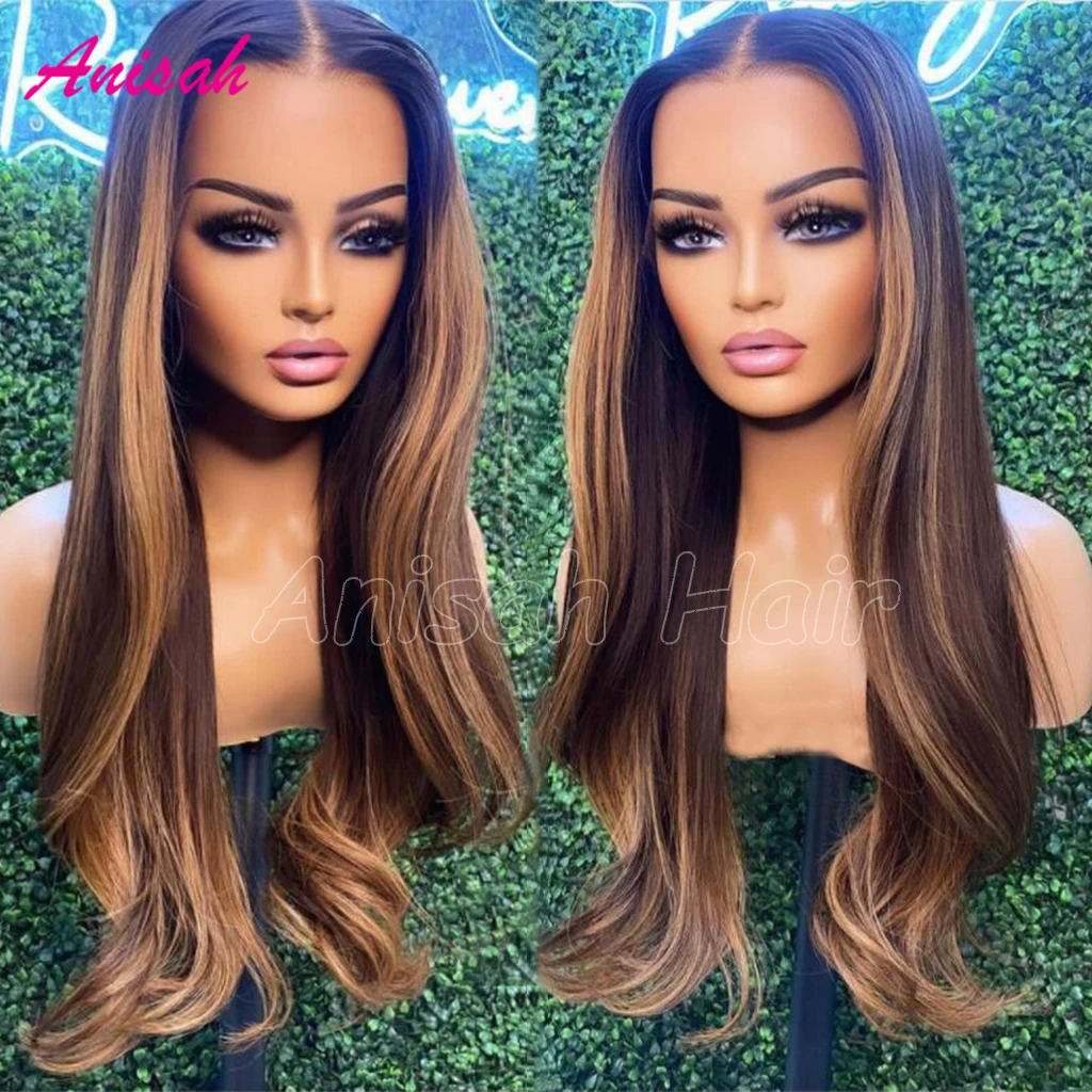 

Highlight Color 13X4 Straight Lace Front Human Hair Wigs Brazilian Remy Hair Wavy Lace Front Wig Glueless Lace Wavy Wig