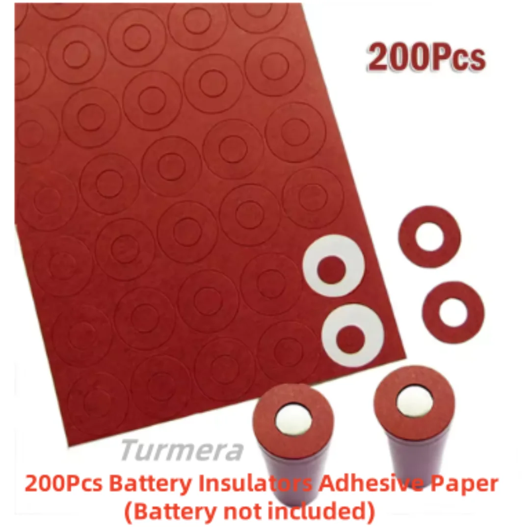 200pcs Battery Insulator Insulation Ring Adhesive Cardboard Paper For-18650 Battery Insulation Gasket Welding Soldering Tools