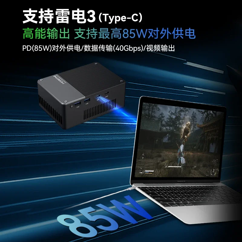 Station Thunderbolt Oculink Connected To A Single Display 4090M Mini PC External Graphics Card Docking