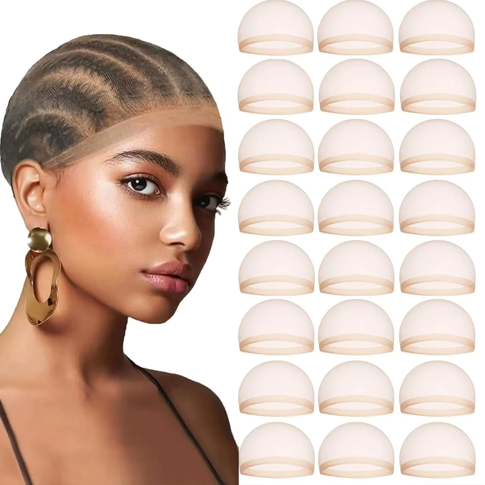 

Wholesale 20 Pcs Transparent HD Wig Cap, Thin Nylon Cap for for Women Lace Front, Suitable for Parties, Weddings,Halloween