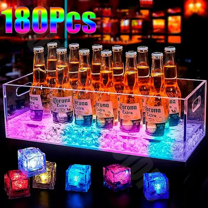 Waterproof Led Ice Cube Multi Color Flashing Glow in The Dark Light Up for Bar Club Drinking Party Wine Decoration