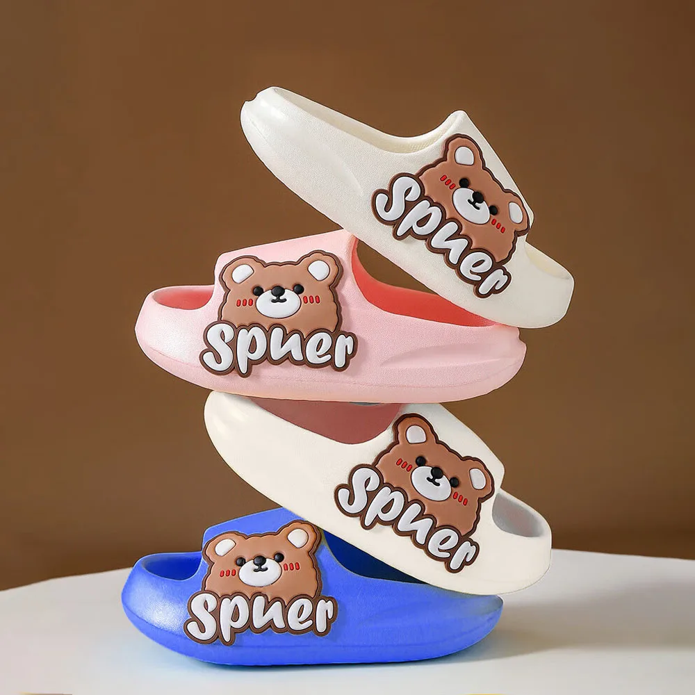 New Kids Slippers Summer Indoor Cartoon Car Girls Shoes Soft Anti-slip Boy Beach Shoes Fashion Outdoor Children Slipper 01