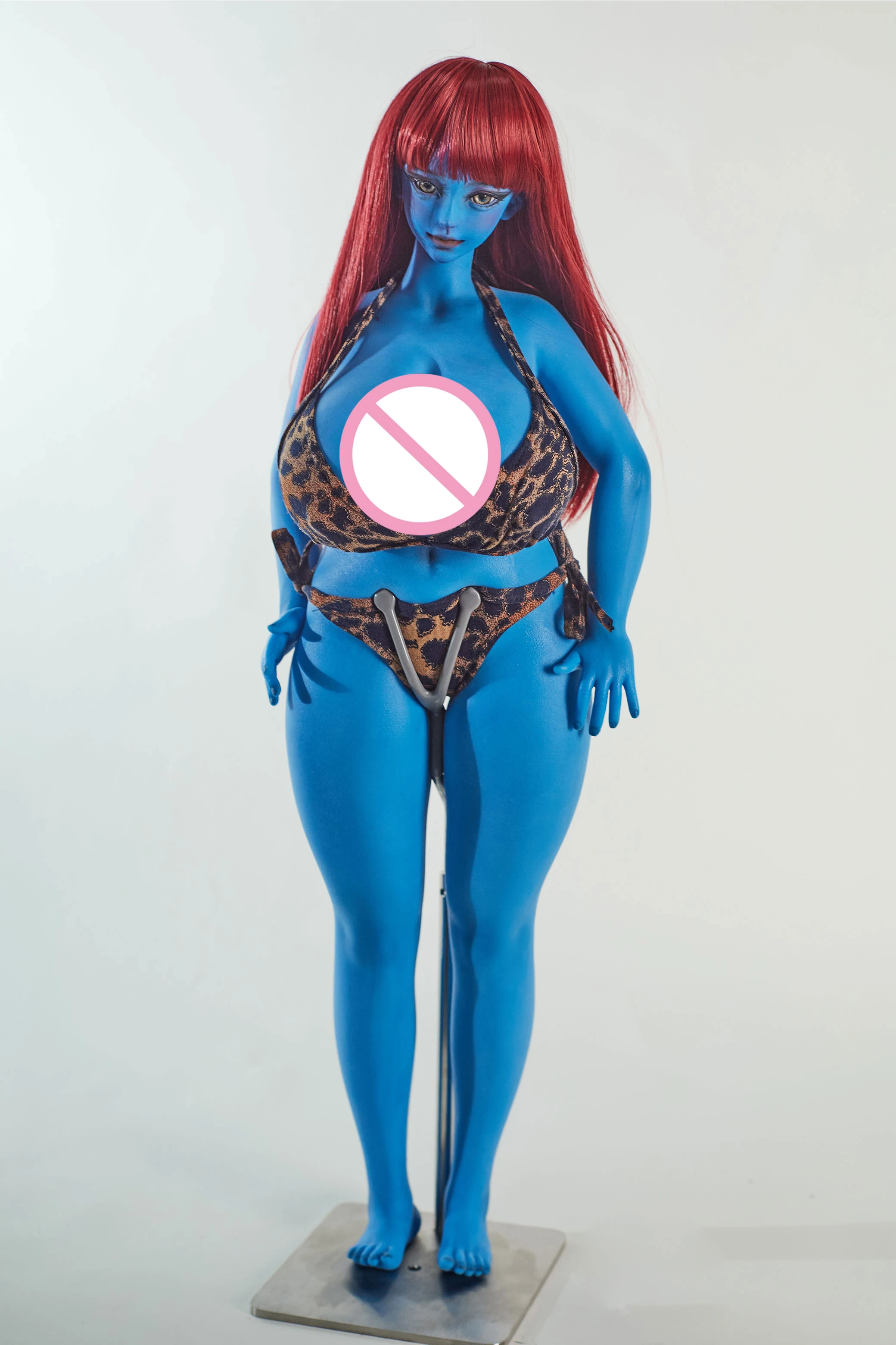 

60 см синяя кожа, реалистичная силиконовая мягкая кукла BJD, металлический скелет, новая коллекционная фигурка в натуральную величину, кукла