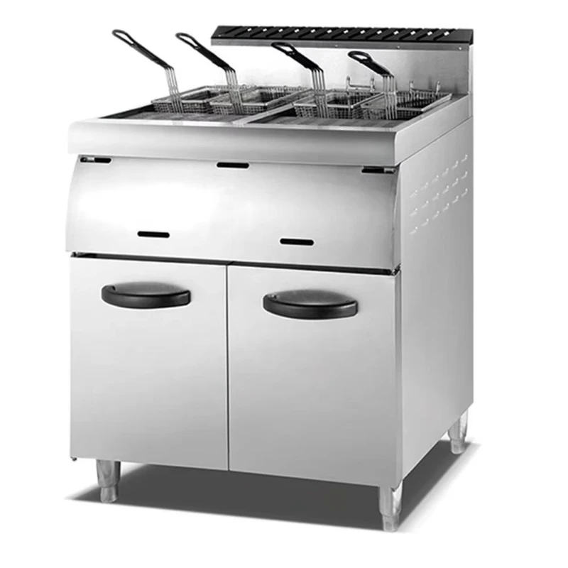 

Commercial Kitchen Cooking Machine Equipment Stainless Steel Fryer with Cabinet
