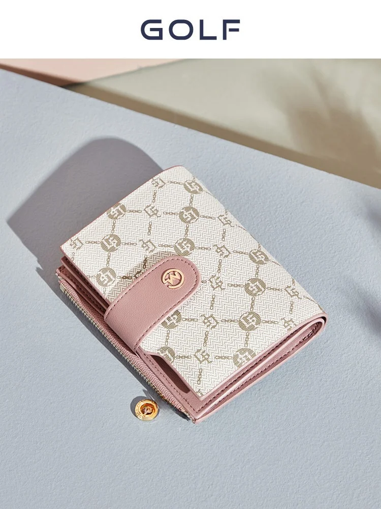 golf-fashionable-short-wallet-for-women-multi-card-slot-floral-pattern-vintage-style-coin-purse-youth-suitable-zipper-closure