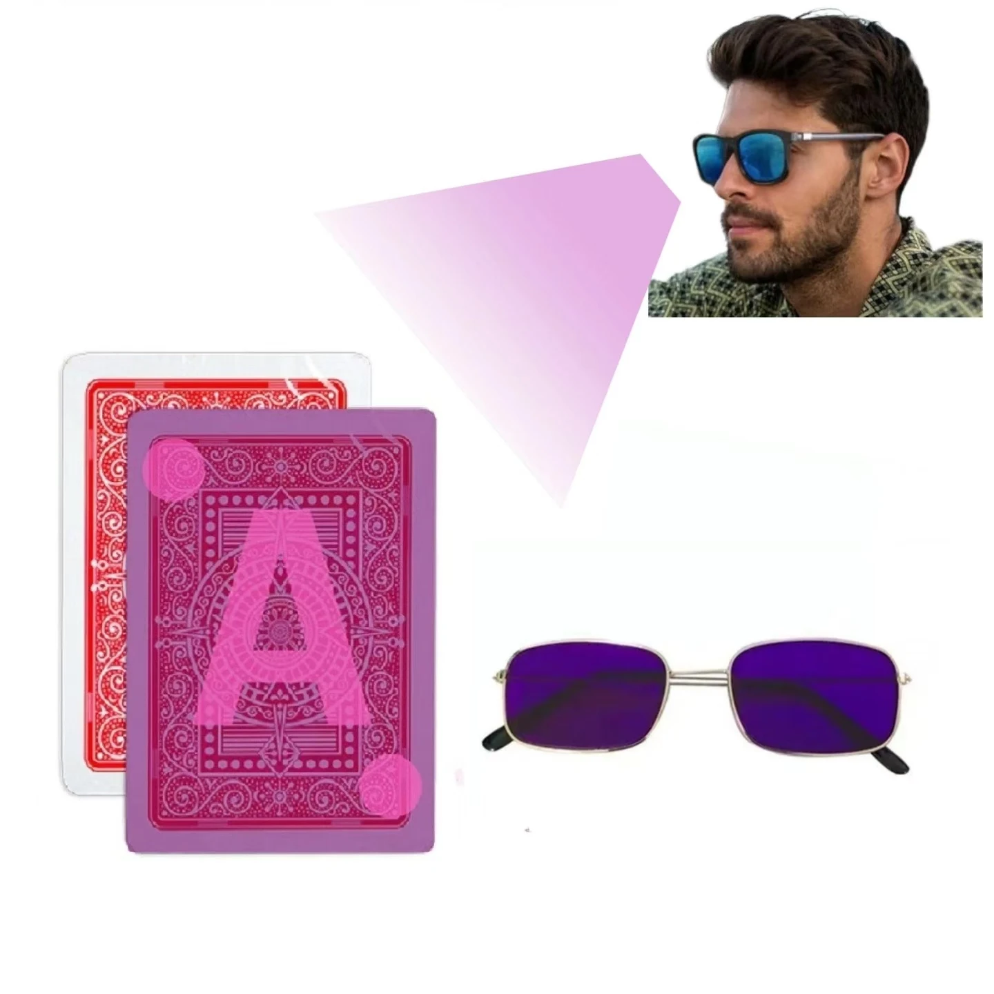 Infrared Glasses For Marked Deck Tricks(Only Glasses)