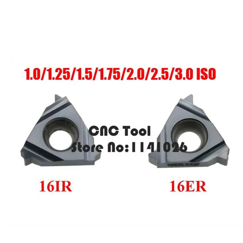 10PCS 16ER 16IR 0.5 1.0 1.5 2.0 2.5 3.0 3.5 ISO  Threading Turning Inserts CNC Lathe Cutter Cutting Tools Thread Tool