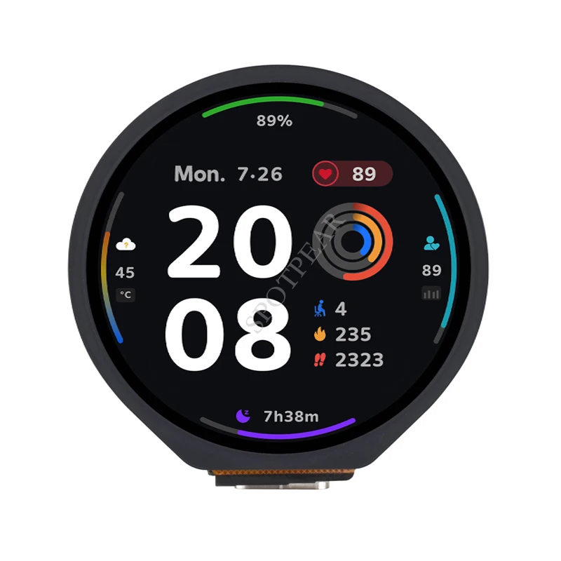 Papan pengembangan ESP32-S3 layar LCD sentuh bulat 1.28 inci/sensor Gyroscope