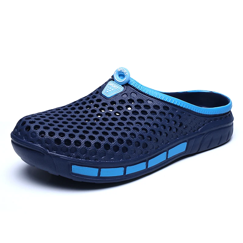

Men Slippers Summer Outdoor Beach Sandals Breathable Men Water Shoes Hollow Out Hole Shoes Slip on Size 40-45