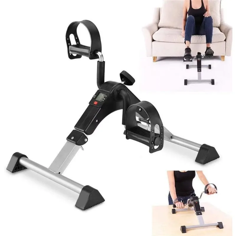 Exercise Bikes Physical Therapy Leg Exercisers Sport Foldable Pedal Exerciser, With Display And Adjustable Resistance