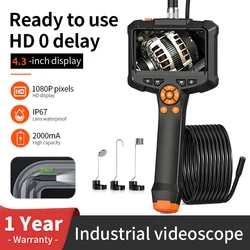 Hd Industriële Endoscoop Camera 4.3Inch Ips Scherm Ip67 Waterdichte 200W Pijp Riool Inspectie Camera 'S Borescope Voor Auto