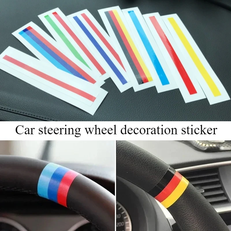 Car Sticker Steering Wheel Decoration with German Flag Car Film Steering Wheel with Personalized Three-Color Label Stickers