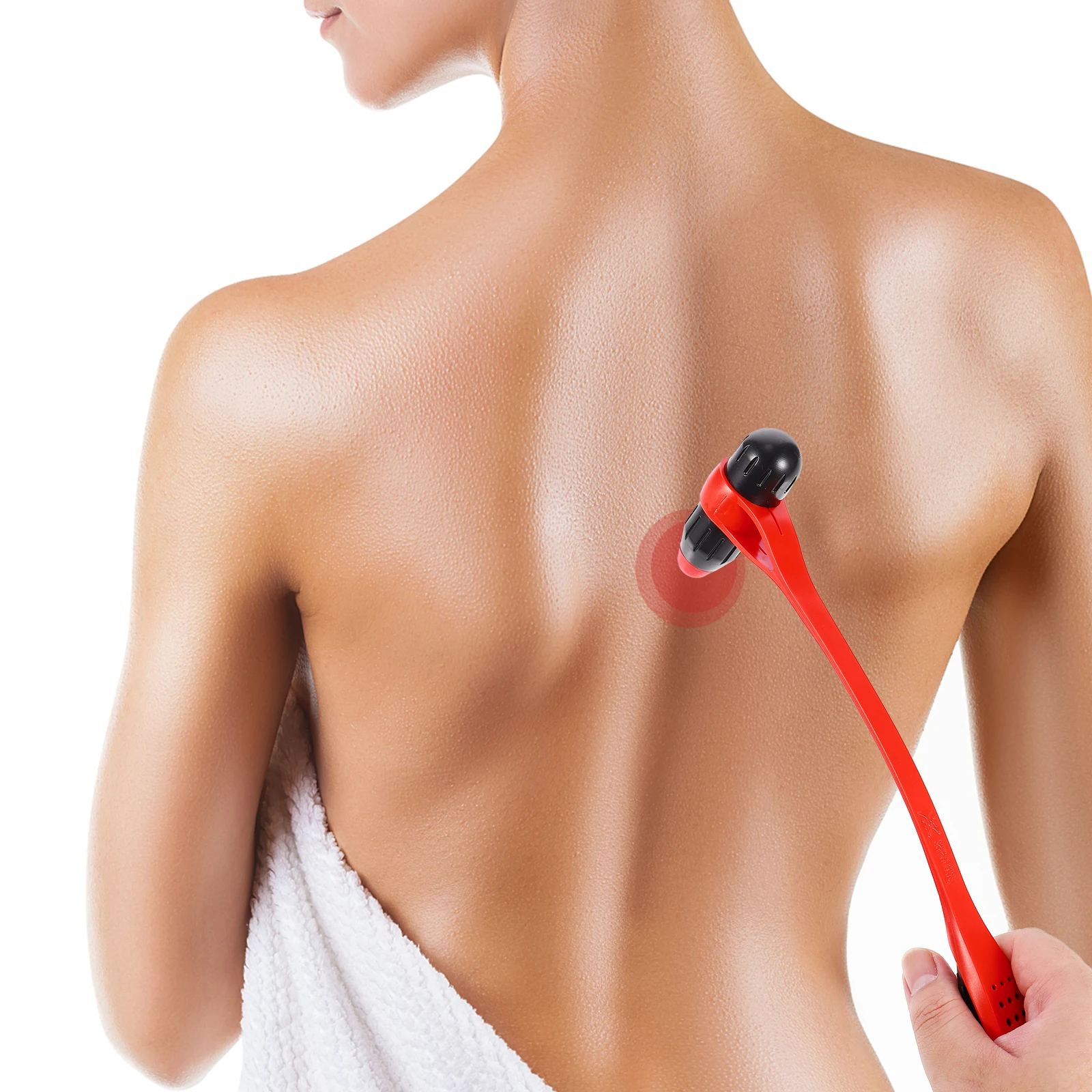 

Silicone Massage Hammer for Full Body Acupoint Therapy Ergonomic Handle Stress Relief Tool Portable Knocking Massager for Back