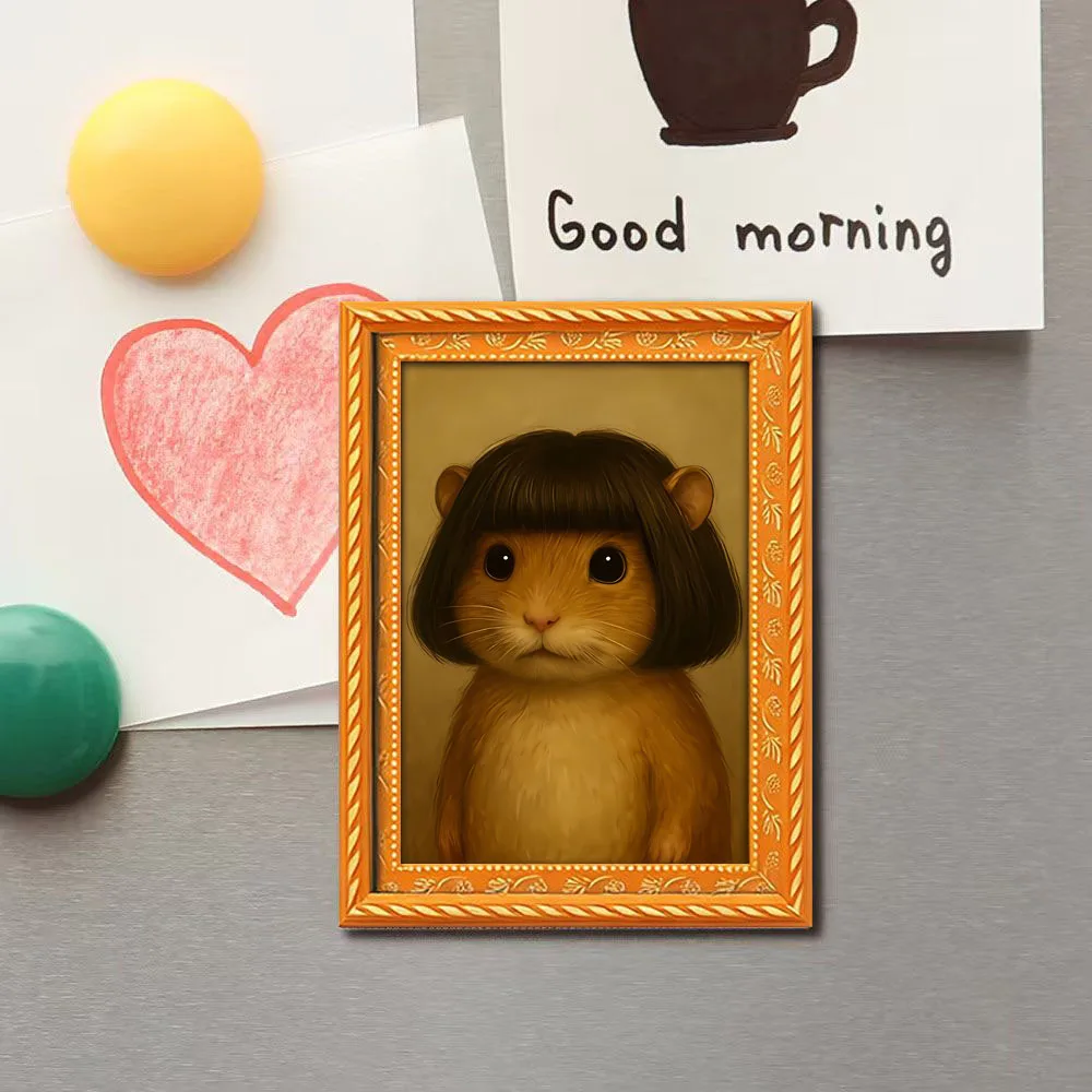 1 Piece of Novelty Long-Haired Mouse Fridge Magnet, Cute and Fun Mouse with a Wig, Suitable for Restaurant, Kitchen, Living Room Decoration, Gift for Thanksgiving, Christmas, Valentine's Day, Best Gift for Animal Lovers