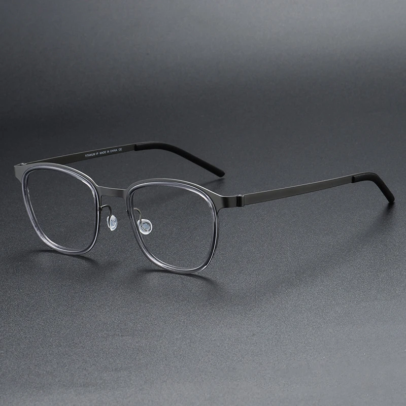 

Ретро брендовый дизайн, роскошная квадратная оправа для очков для мужчин и женщин, сверхлегкая титановая оправа для оптических очков для близорукости, модные очки