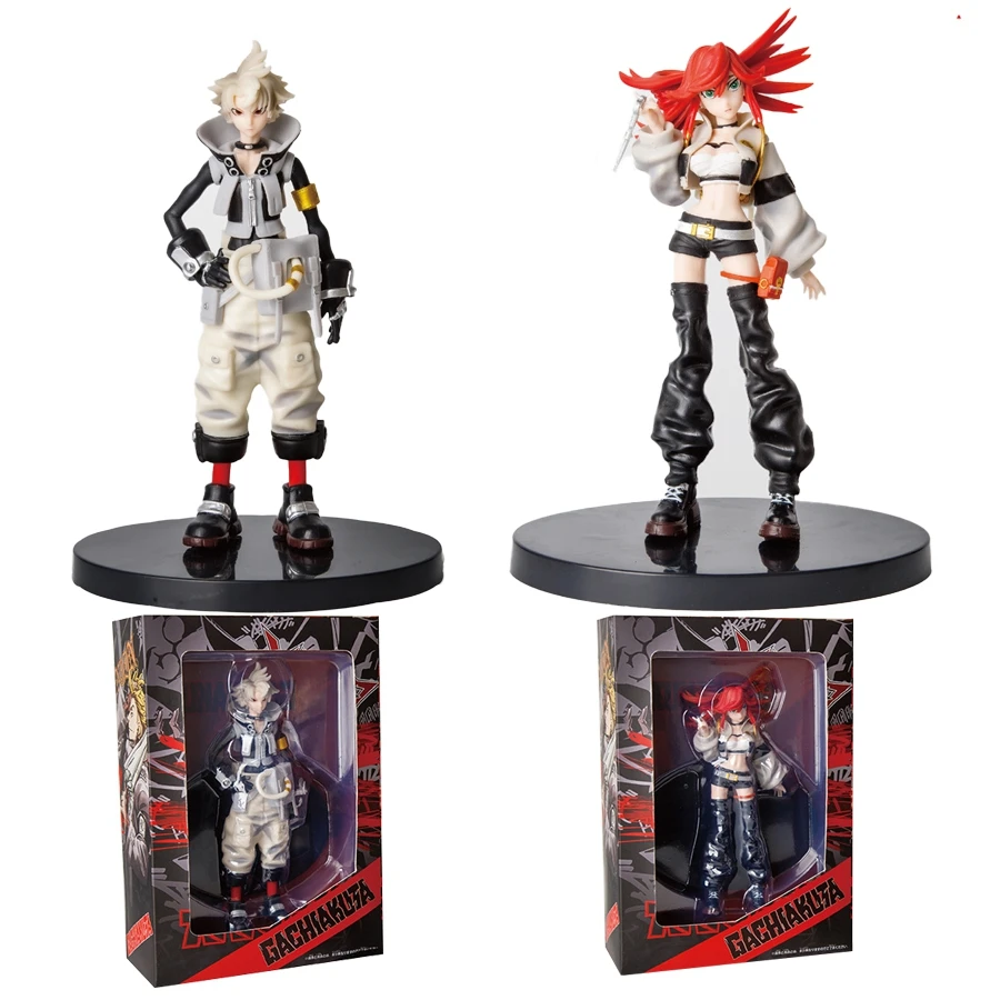 Figura de Anime GACHIAKUTA de 21cm/8,27 pulgadas, GACHI AKUTA Rudo/Riyo, figura de acción Enjin/Zanka, figura de PVC, modelo de colección para adultos, muñeca de juguete