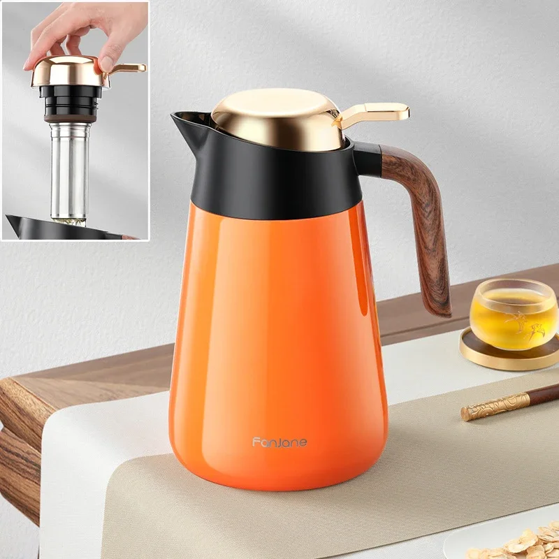 1600ml Thermos Kettle Pot for Tea Maker Big Tea Filter Larger Capacity 316 Stainless Steel Vacuum Thermos Bottle Tumbler