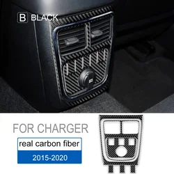 Real Soft Carbon Fiber for Dodge Charger 2015 2016 2017 2018 2019 2020 2021 2022 2023 Interior Trim Rear Center AC Vent Sticker