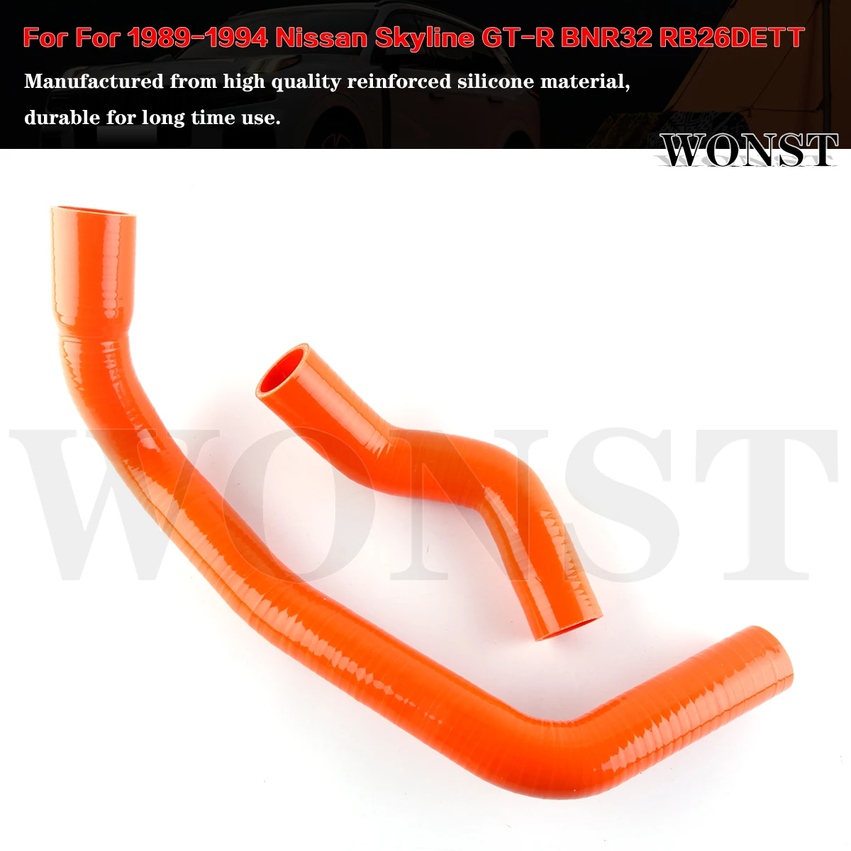 Silicone Radiator Coolant Hose Kit For 1989-1994 Nissan Skyline GT-R BNR32 RB26DETT 2.6L 1990 1991 1992 1993