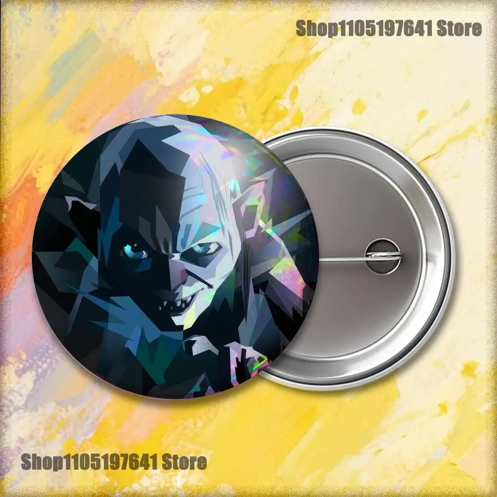 L-Lord Gollum of the R-Rings Badges Button Round Creative Pin Brooch Badge Bag Decor Accessories Fans Collect Friends Gifts #5