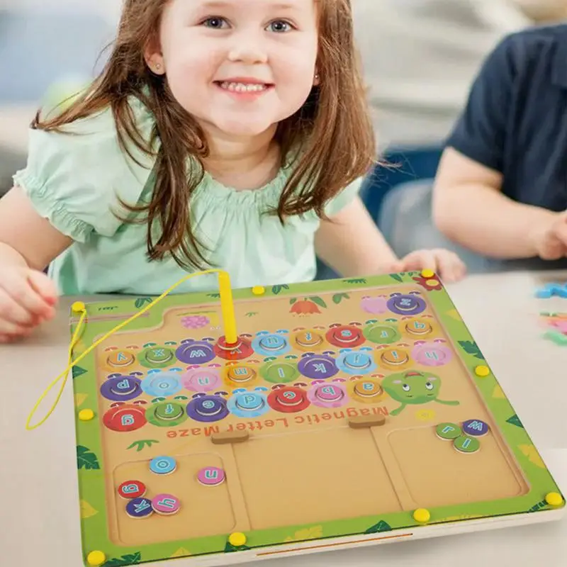 Magnet buchstabe Matching Spiel Alphabet Puzzle Magnet tafel Lern buchstabe Matching Labyrinth Feinmotorik Buchstaben sortierung