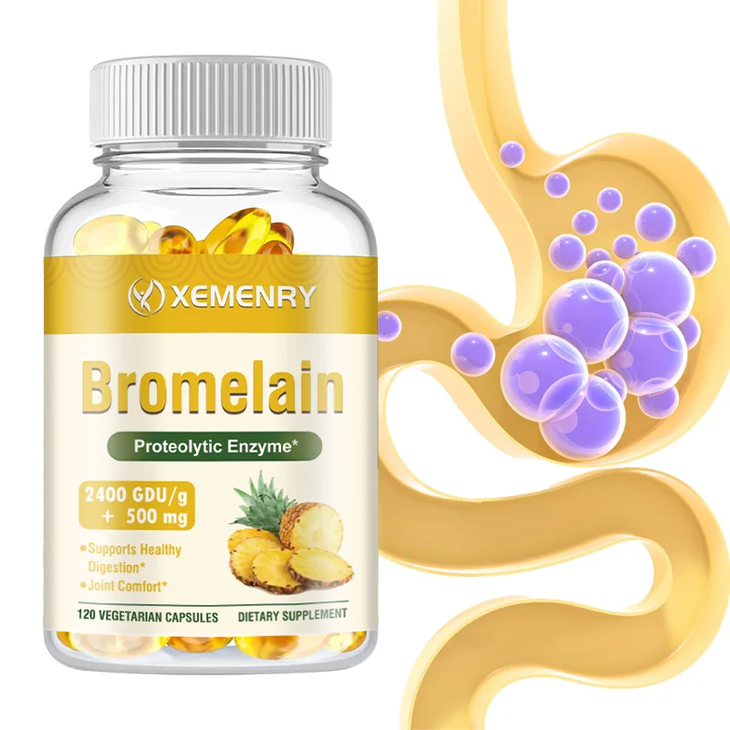 كبسولات بروميلين - إنزيمات الجهاز الهضمي ومكمل دعم المفاصل