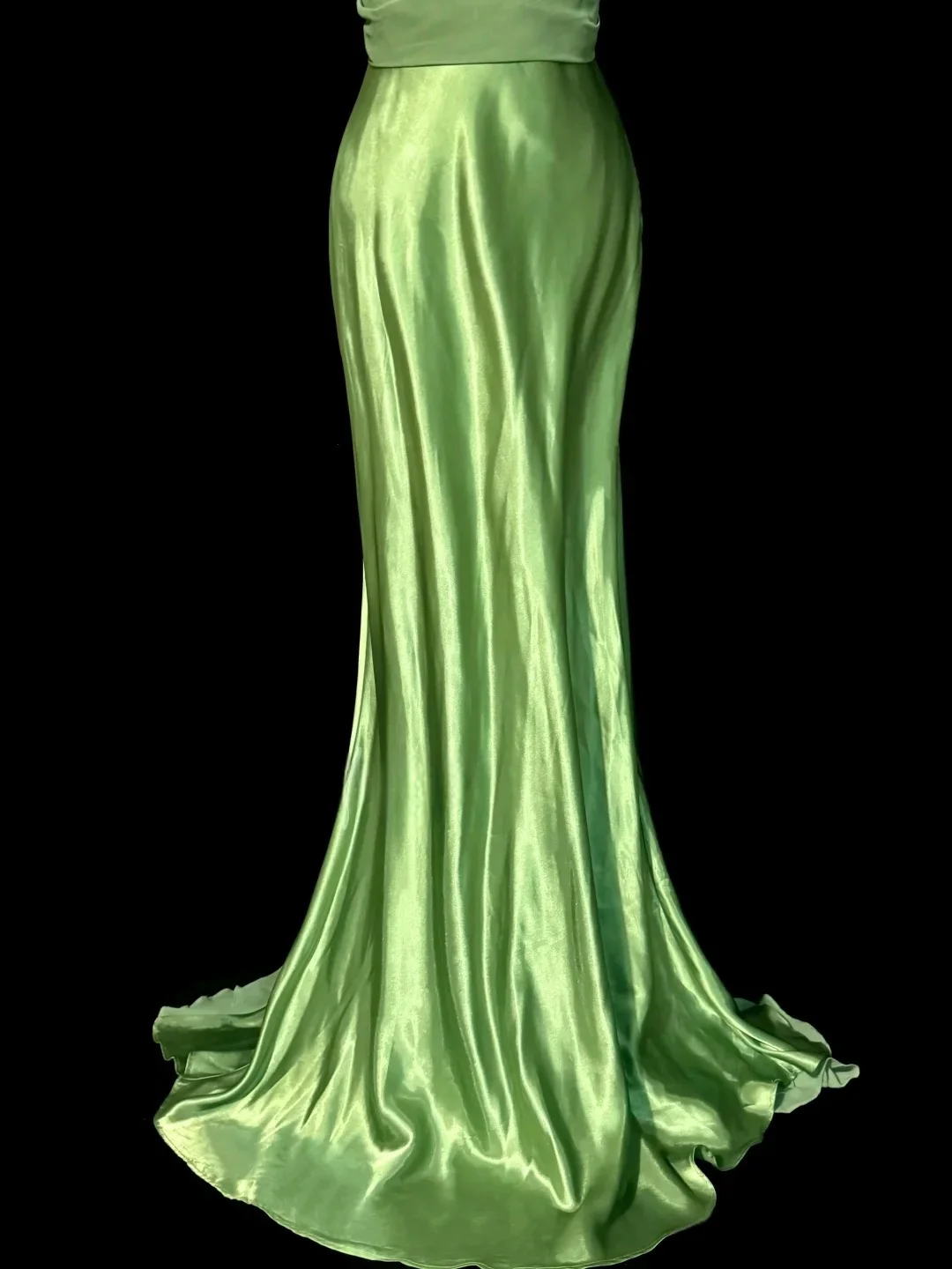 Grüne Brautjungfernkleider Sexy V-Ausschnitt Satin bodenlang rückenfrei Frau Meerjungfrau elegante Party Abend Ballkleider