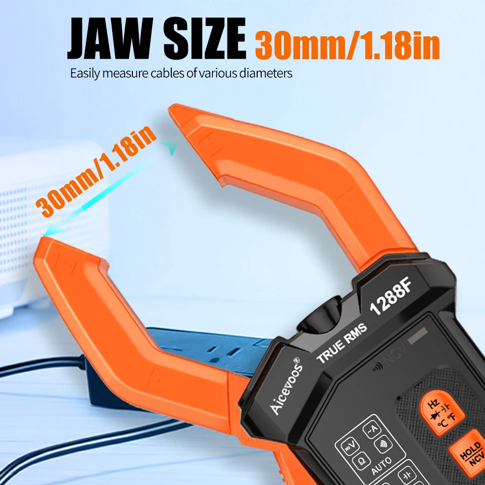 Aicevoos Smart Digital Clamp Meter AC DC Voltage Tester Auto Rang 600A Current Clamp True RMS Multimeter Ammeter Ohm Capacitance