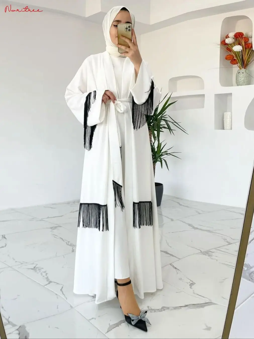 Abaya-Kimono pour femmes musulmanes, robe de style musulman, longueur totale, service de culte, à la mode, référence 600, wy1973