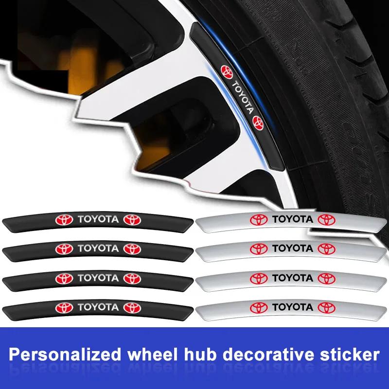 جديد الألومنيوم سيارة شارة التصميم محور عجلات الحافات ملصقات ديكور لتزيين الغرف لتويوتا يارس كورولا أفينسيس Aygo فيتز فيوس يارس مارك-X ميراي #1