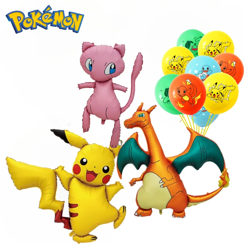 Pokemon-Serie Ballon 3D Große Größe Niedlicher Pikachu Charizard Mew Anime-Figur Ballon Partydekoration Zubehör Spielzeug Produkte Geschenk