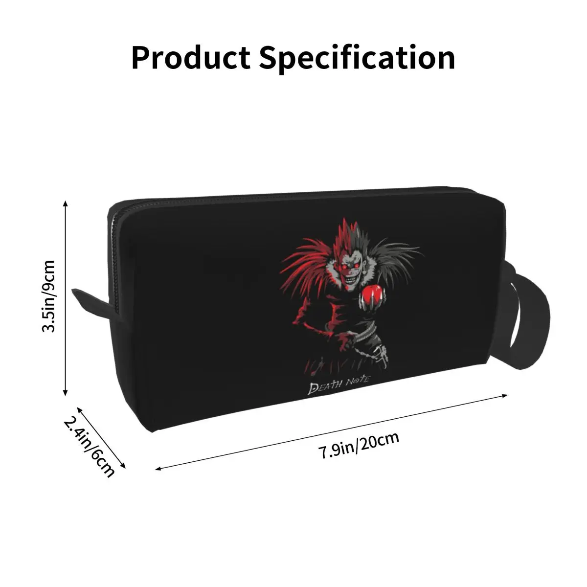 Anime Death Note LLawliet Pencil Case for Studen Pen Box Pencil Bag Stationery Supplies Women Organizer Pouch