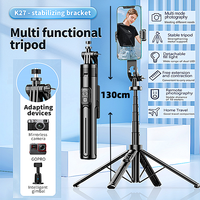 Roreta 360 ° rotation Selfie Stick Tripod, Smartphone Stand with Wireless Remote Control Portable Retractable phone holder